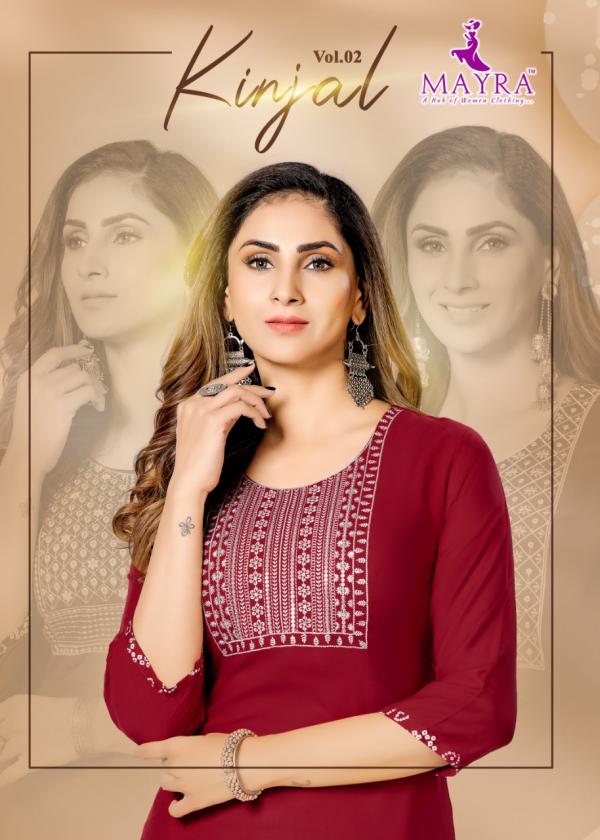 Mayra Kinjal Rayon Designer Exclusive kurti Collection